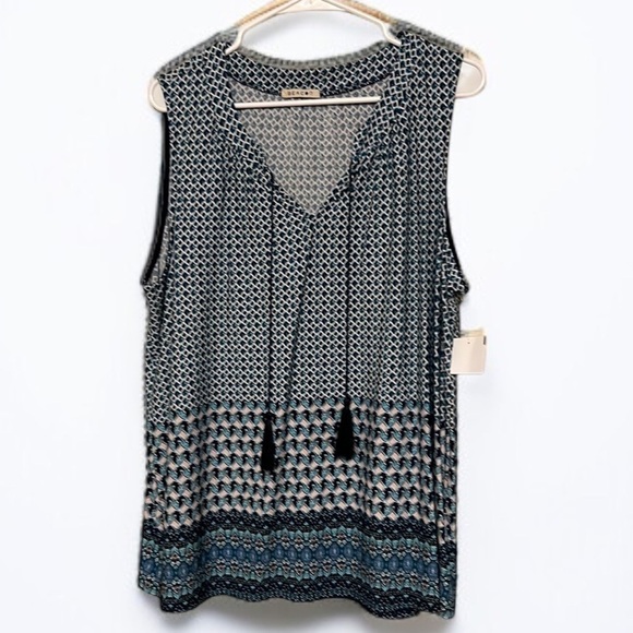 Beacon sleeveless top. Blue/green. Size 2x - Picture 1 of 6